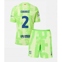 Barcelona Pau Cubarsi #2 3rd trikot Kinder 2024-25 Kurzarm (+ Kurze Hosen)